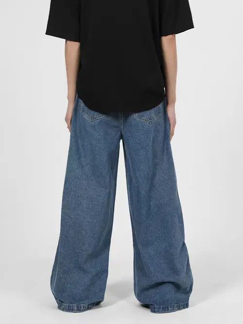 VIBE Jeans with double-layer splicing metal leather buckle design Size US 32 / EU 48 - 3 Thumbnail