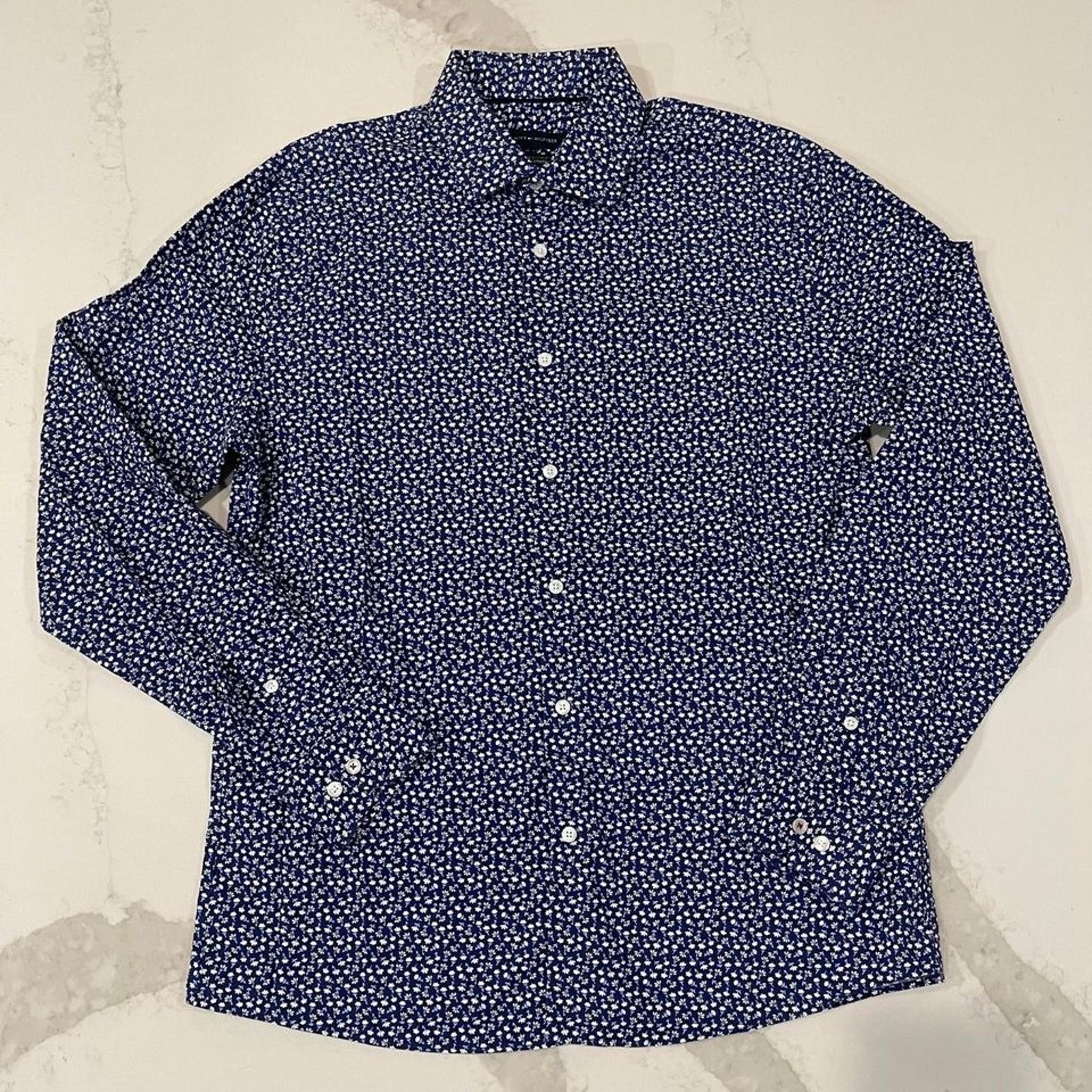 Tommy Hilfiger Tommy Hilfiger Shirt Mens 16-34/35 Floral THFlex StretchSlim Size US M / EU 48-50 / 2 - 1 Thumbnail