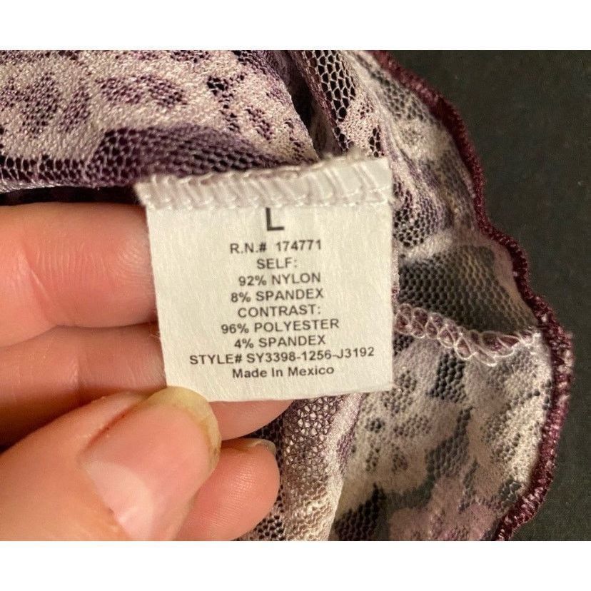 Other Sweet Lilac Mesh Lace Floral Top Y2K Romantic Grunge L Size L / US 10 / IT 46 - 5 Thumbnail