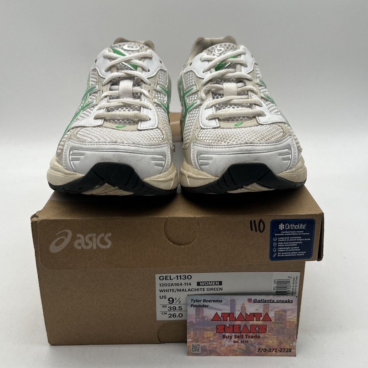 Asics Wmns gel 1130 white malachite green Size US 9.5 / IT 39.5 - 2 Thumbnail