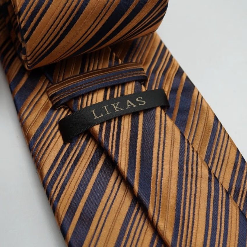 Vintage Likas Men’s Pure Silk Tie and Fashion Jewelry Set Cufflinks Tie Bar Size ONE SIZE - 5 Thumbnail