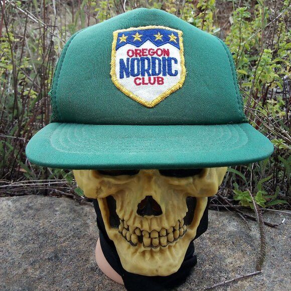 Vintage DS Vintage Oregon Nordic Club Patch Snap Trucker Hat Cap Size ONE SIZE - 1 Thumbnail