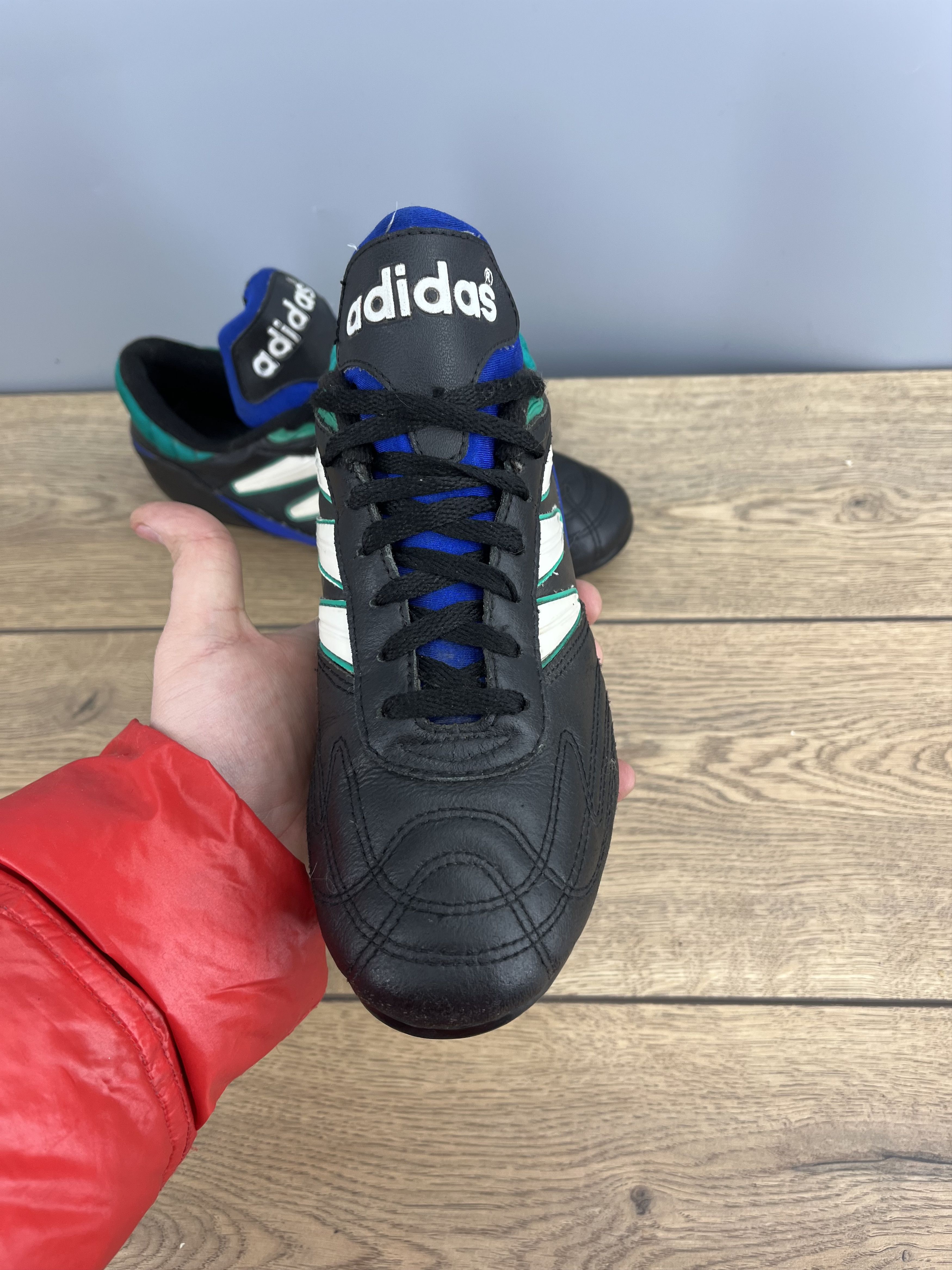 Adidas Vintage adidas Questra Soccer Cleats 1994 Black Blue Green Size US 8.5 / EU 41-42 - 7 Thumbnail