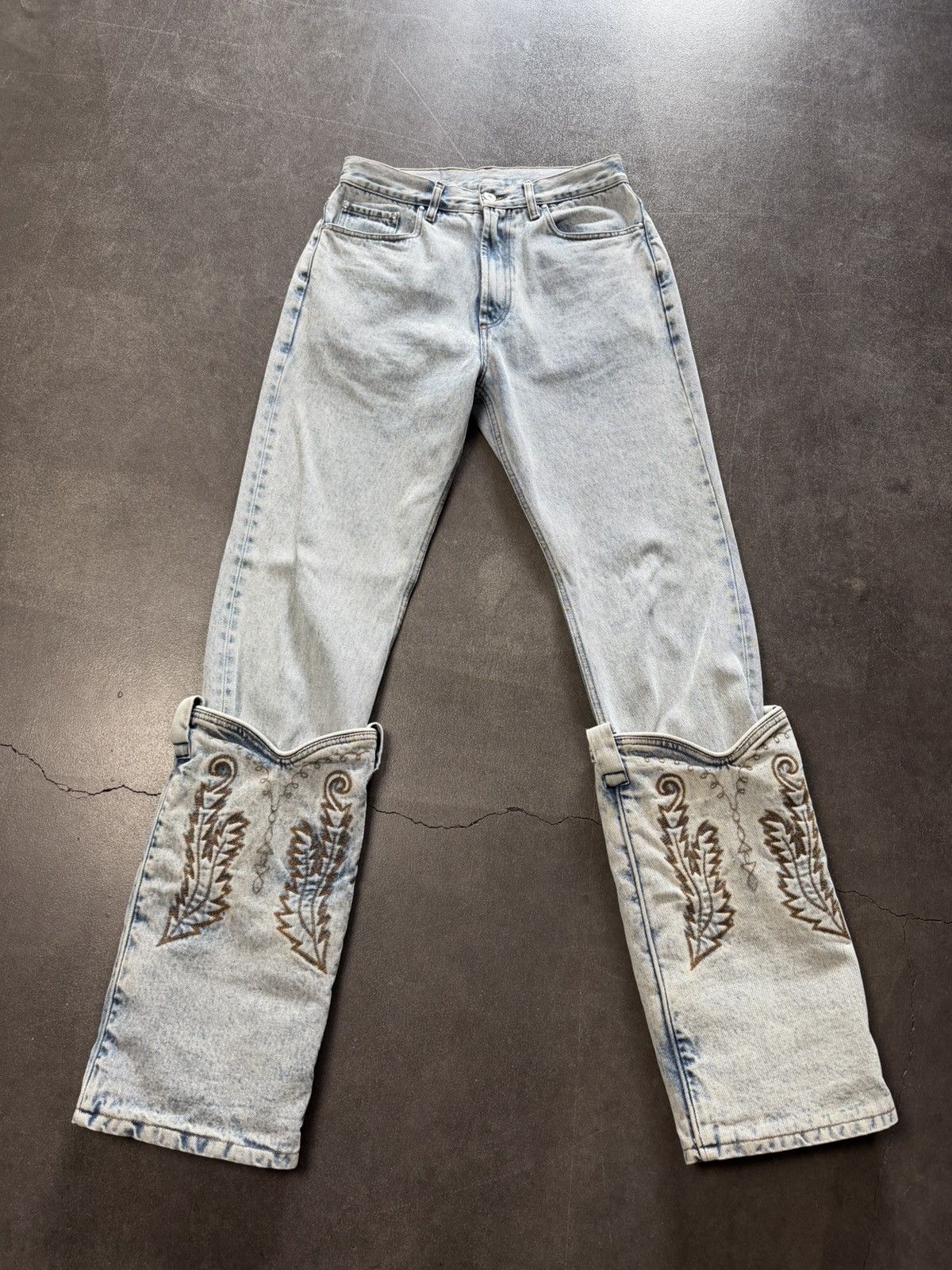 Y/Project Y Project Cowboy Cuff Jeans 29 Size US 29 - 1 Thumbnail