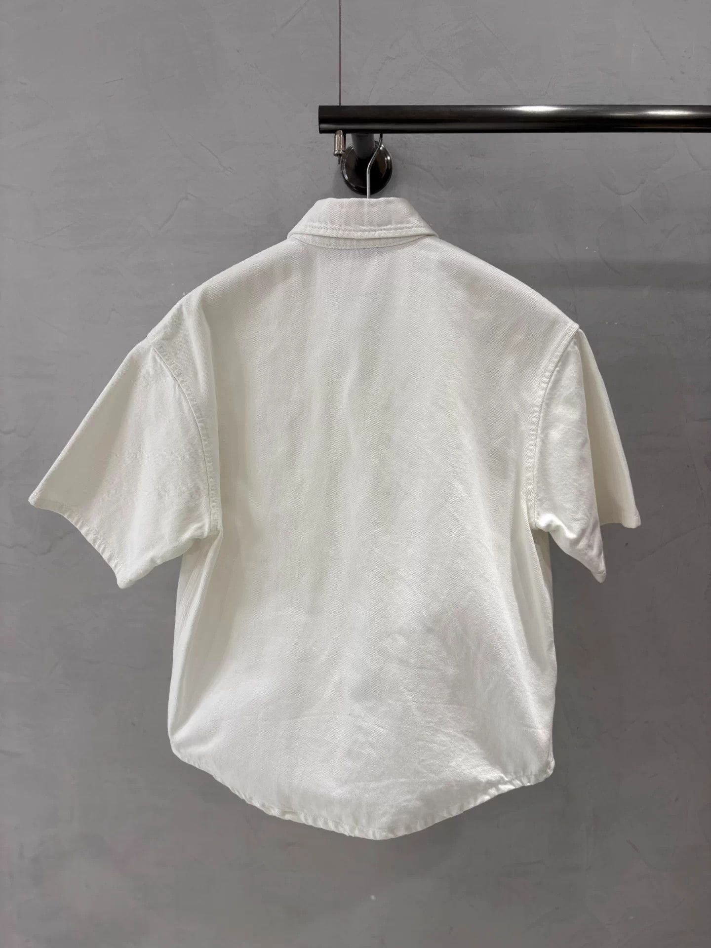 Prada Prada Vintage Triangle Logo White Short-Sleeve Denim 36 Size XS / US 0-2 / IT 36-38 - 4 Thumbnail