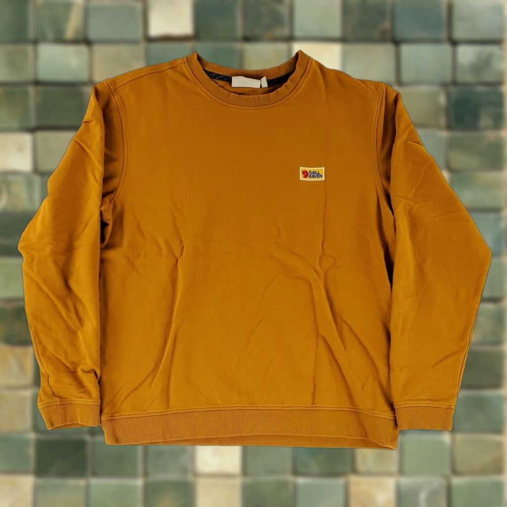 Vintage Fjallraven Sweatshirt Mens XL Yellow Mustard Vardag Long Sleeve Pullover Sweater Size US XL / EU 56 / 4 - 1 Thumbnail