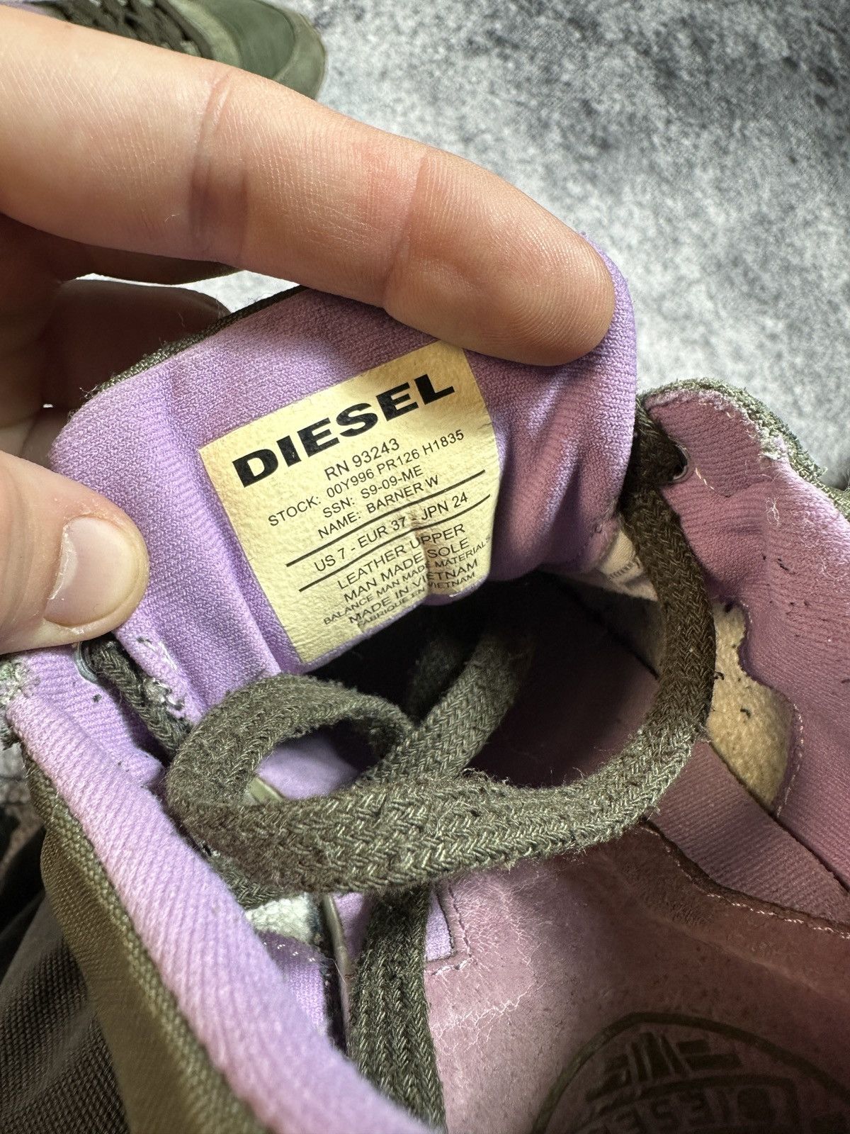 Diesel Y2K Vintage Diesel Leather Sneakers Avant Garde Style USA Size US 7 / IT 37 - 7 Thumbnail
