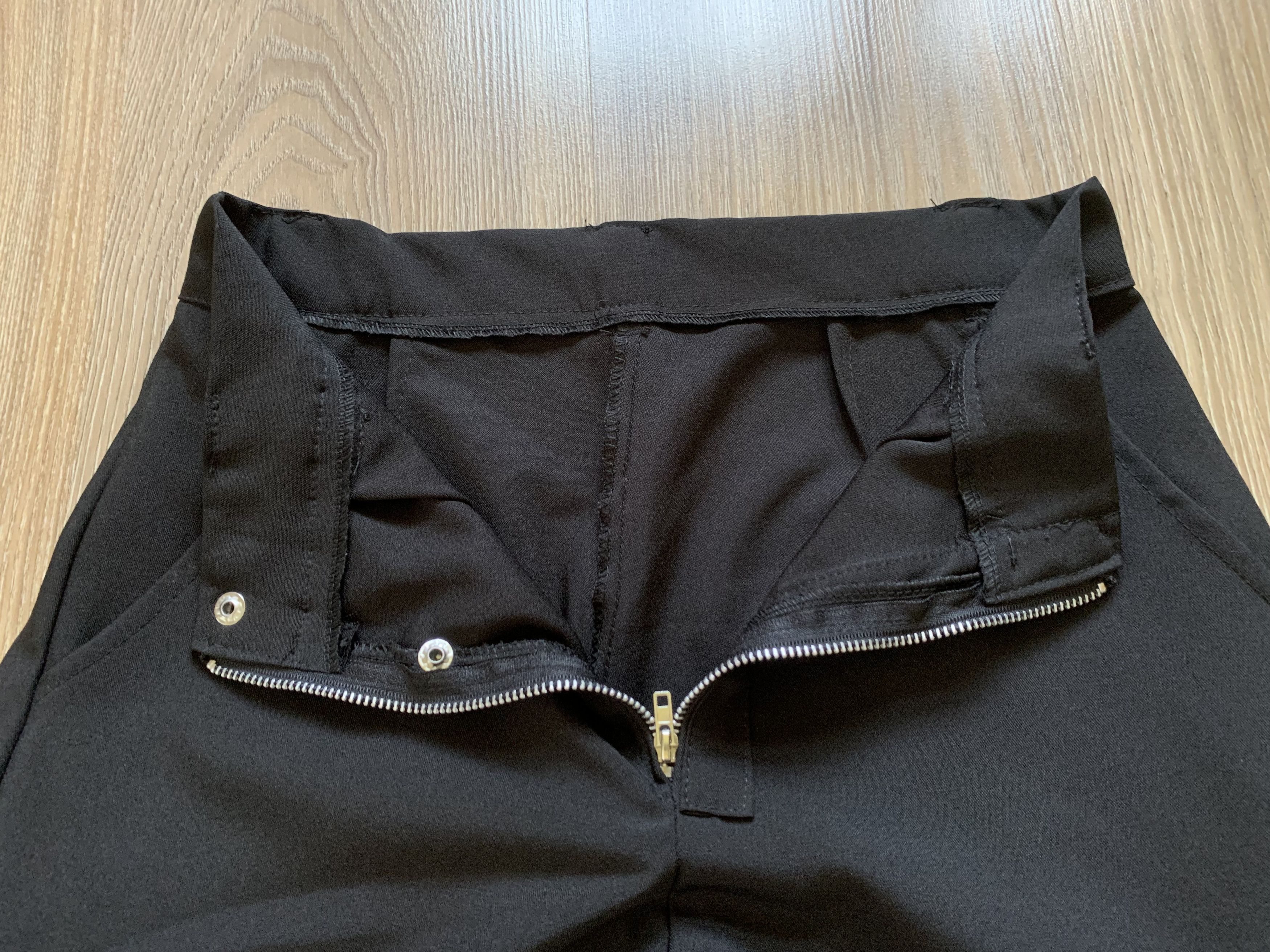 Handmade Designer Women’s Handmade Black Zip Pants Size 27" / US 4 / IT 40 - 6 Thumbnail