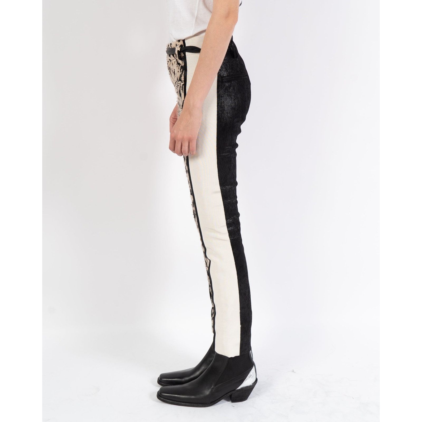 Haider Ackermann FW18 Leo Jacquard / Leather Skinny Trousers Size 26" / US 2 / IT 38 - 6 Thumbnail