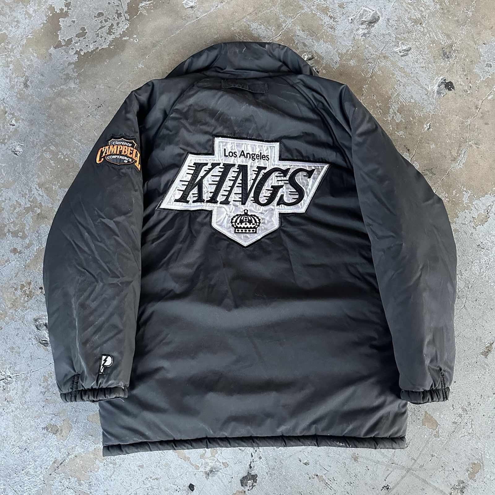 NHL × Pro Player × Vintage Vintage 90s Pro Player Kings Reversible Parka Puffer Jacket Size US L / EU 52-54 / 3 - 3 Thumbnail