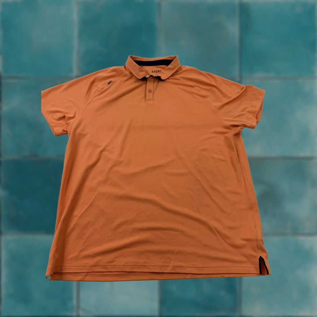 Rhone Rhone Polo Shirt Mens 2XL Orange Stretch Golf Performance Lightweight Tagless Shirt Size US XXL / EU 58 / 5 - 1 Thumbnail