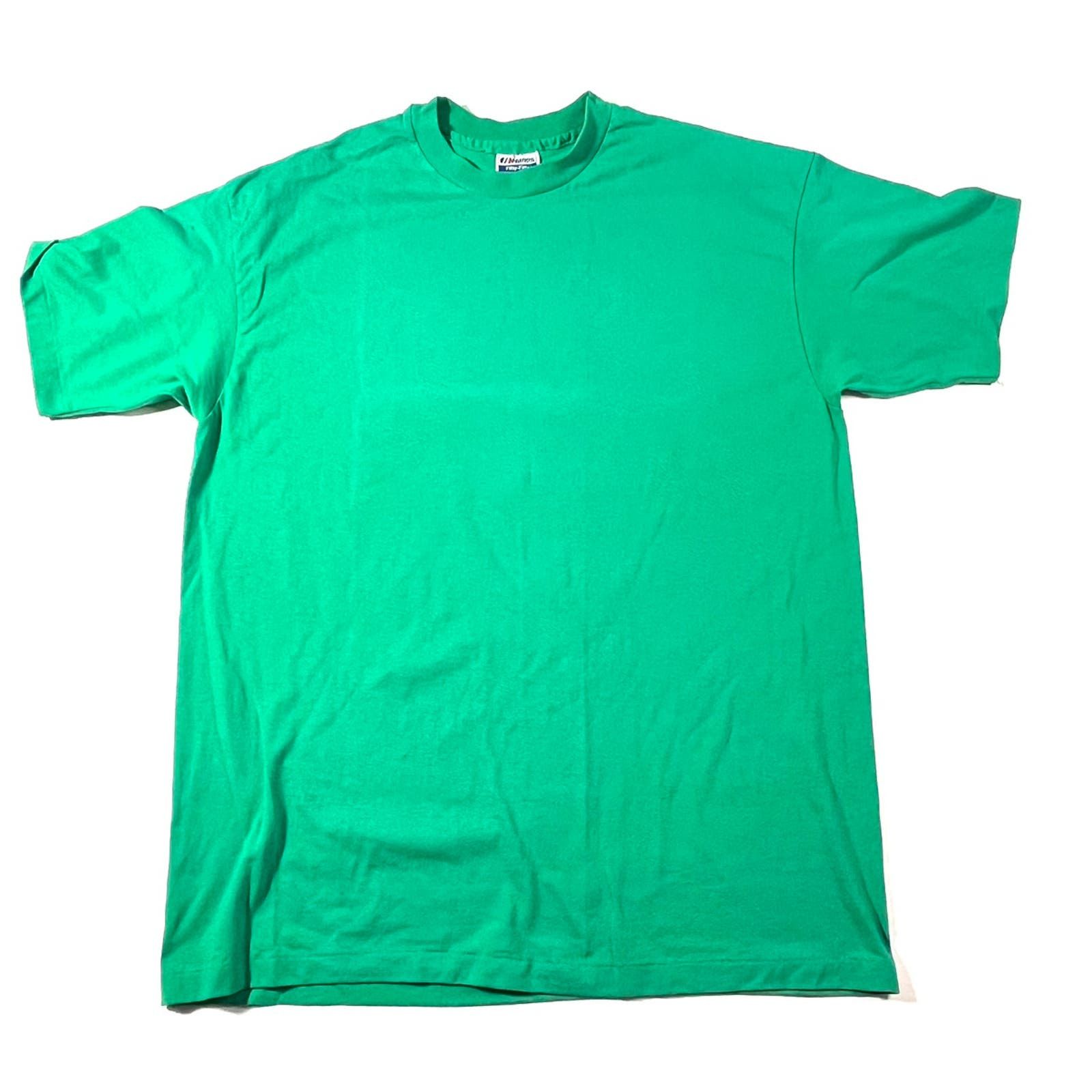 Hanes × Vintage Vintage 1990’s Hanes Single Stitch Green Blank Shirt Large Size US L / EU 52-54 / 3 - 1 Thumbnail