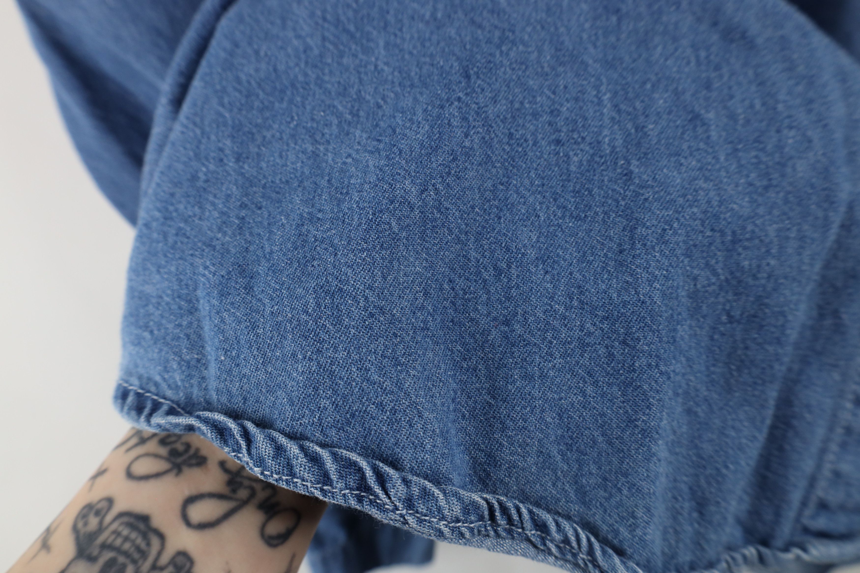 Vintage Vintage 90s Streetwear Denim Jean Button Down Shirt Blue Size US XL / EU 56 / 4 - 5 Thumbnail