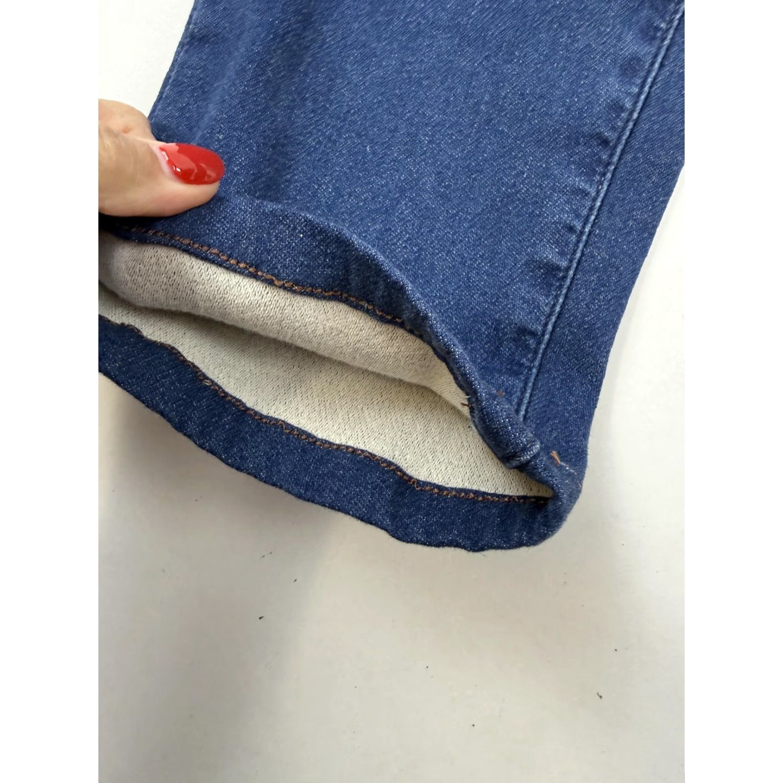 Uniqlo Uniqlo Jeans Womens Medium Blue Elastic Waist Drawstring Straight Stretch Denim Pants Size 32" / US 10 / IT 46 - 3 Thumbnail