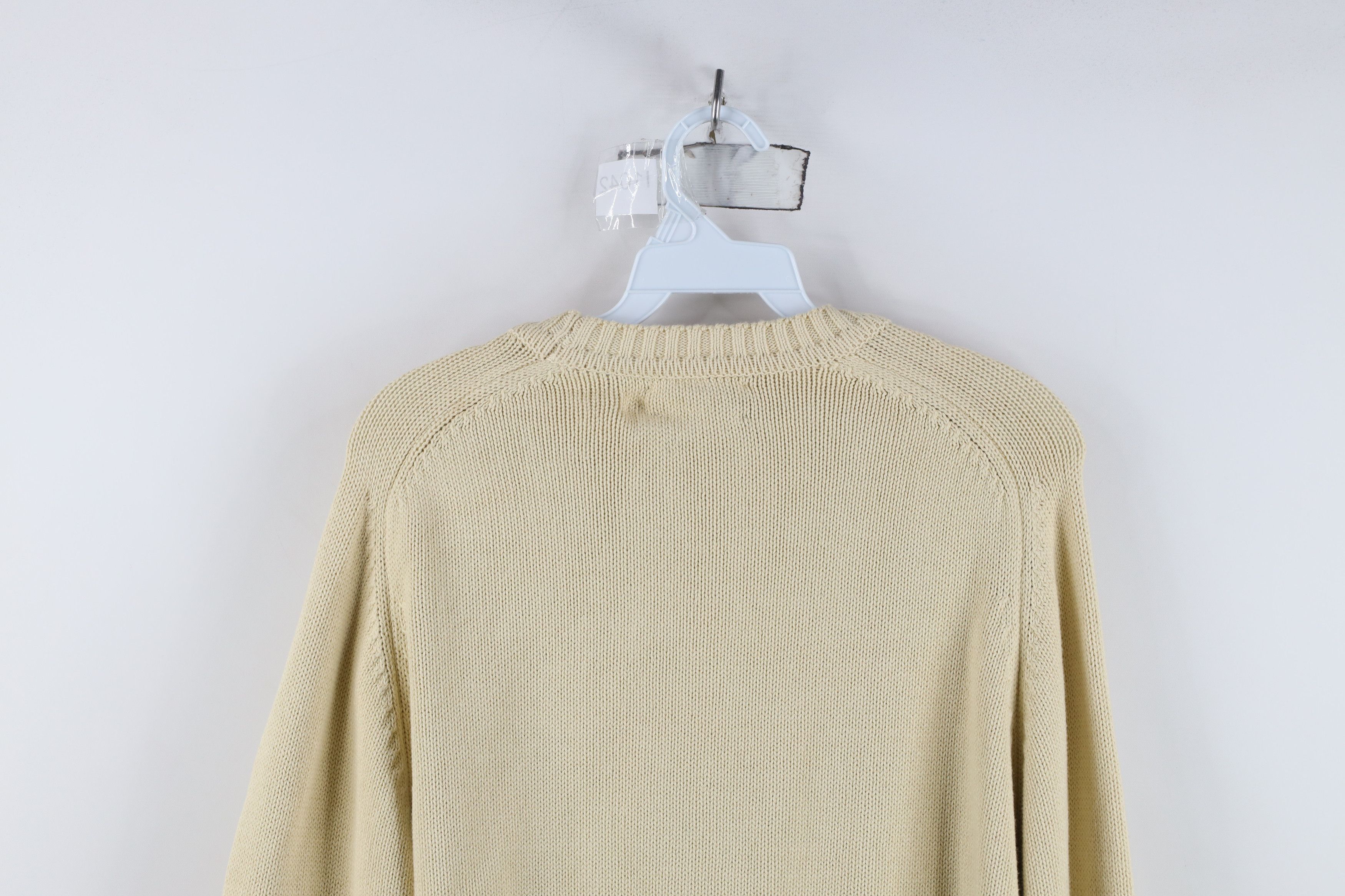 Lands' End Vintage 90s Lands End Cotton Knit Crewneck Sweater Beige USA Size M / US 6-8 / IT 42-44 - 13 Thumbnail