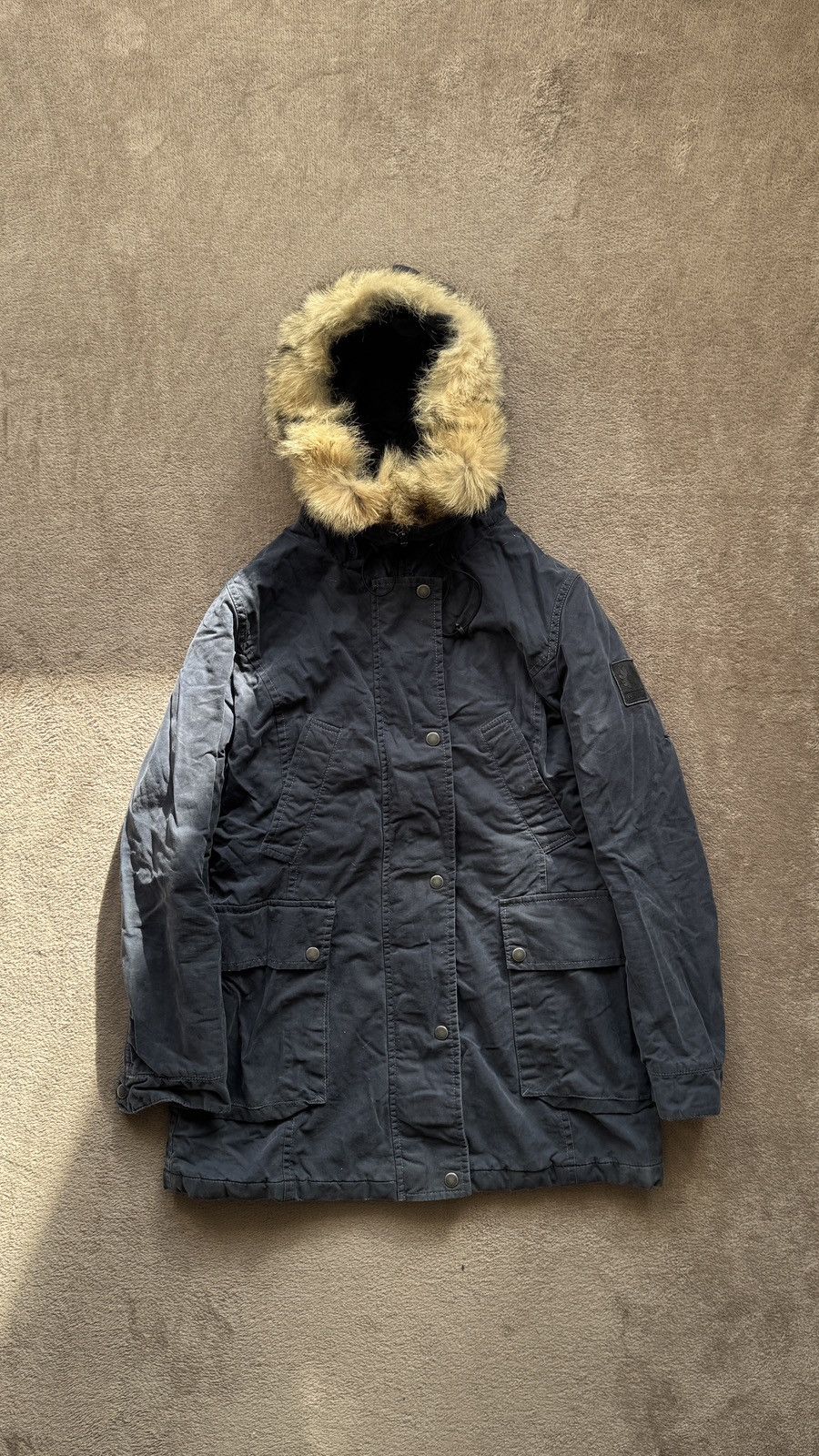 Belstaff Y2K Coyote Fur Down Hood Jacket Parka ifsixwasnine LGB goa Size S / US 4 / IT 40 - 1 Thumbnail