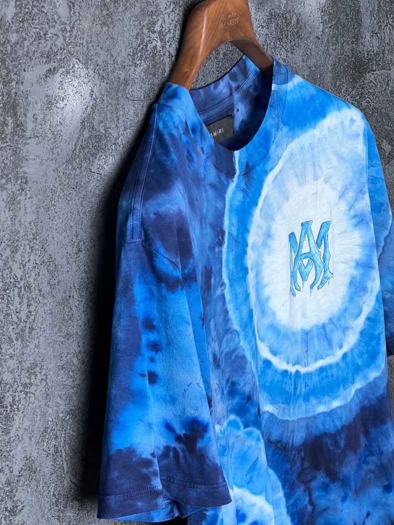 Amiri Amiri Blue Tie-Dye Cotton T-Shirt Size US M / EU 48-50 / 2 - 5 Thumbnail