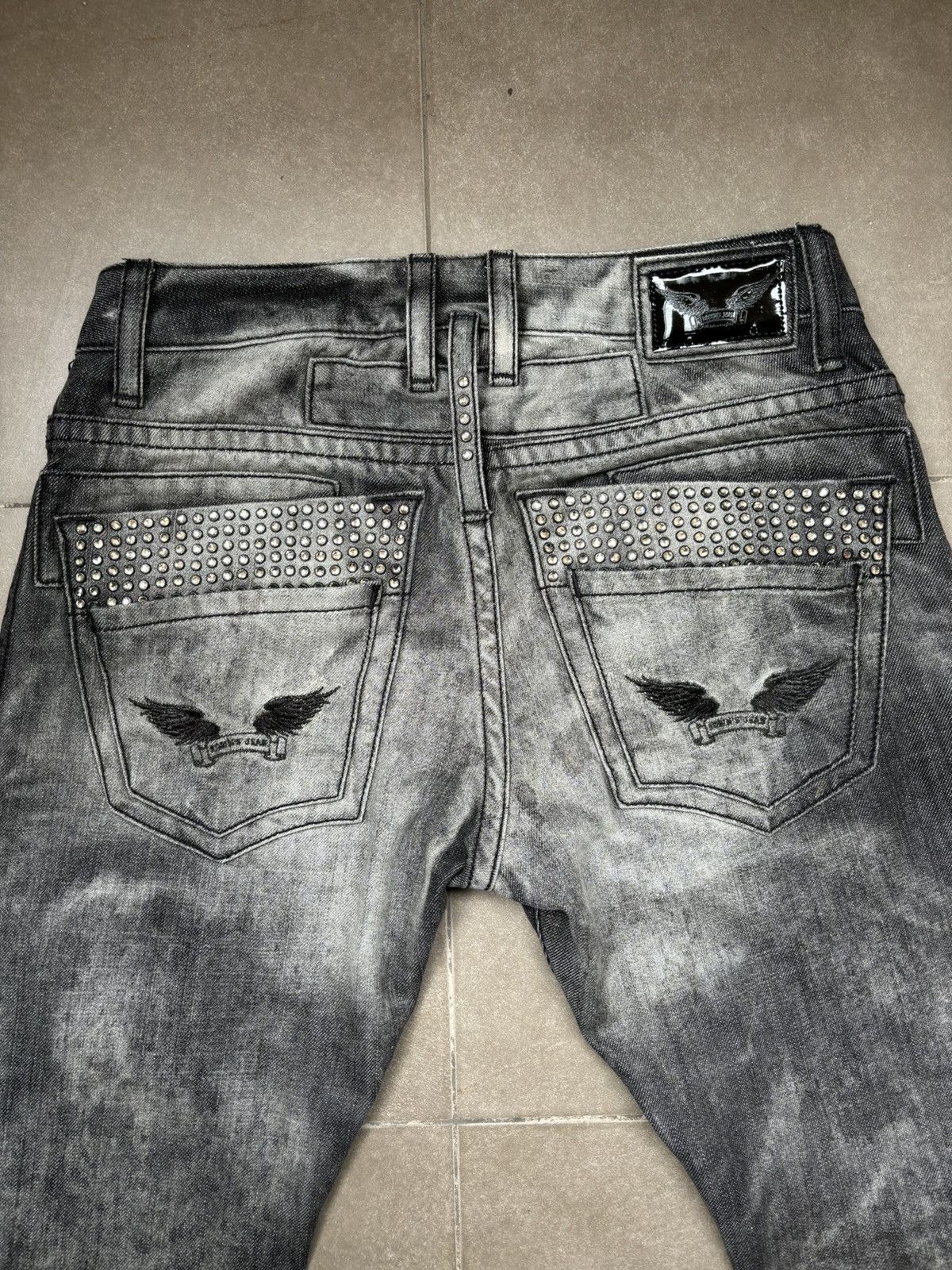 Robins Jeans Robins Jeans - Grey Rhinestone Size US 29 - 10 Thumbnail