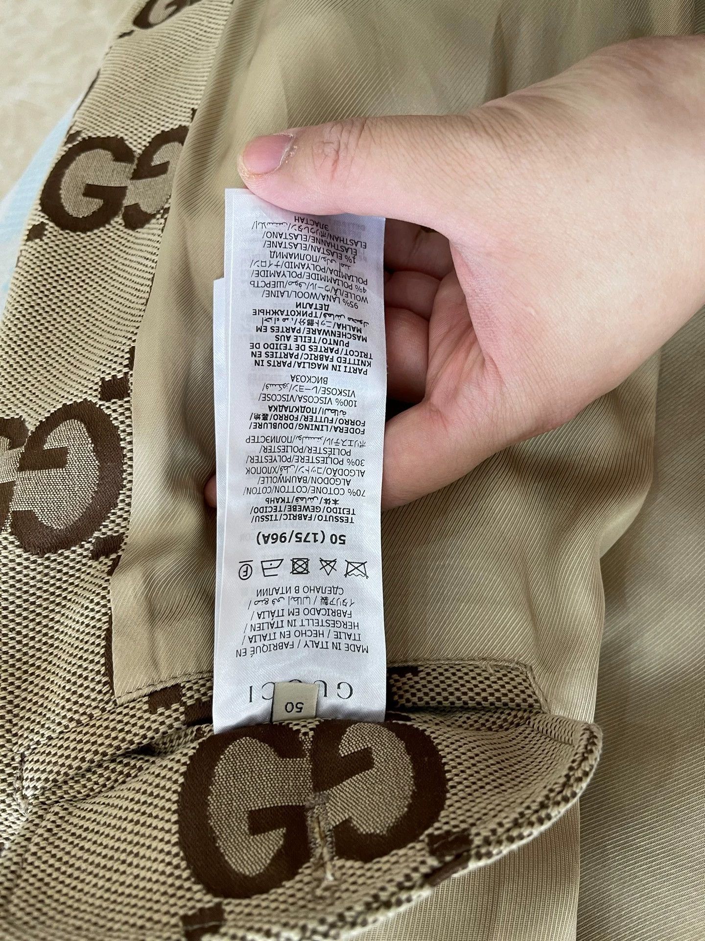 Gucci Gucci GG Logo Classic Jacket 50 NWT Silk Lining Size US M / EU 48-50 / 2 - 4 Thumbnail