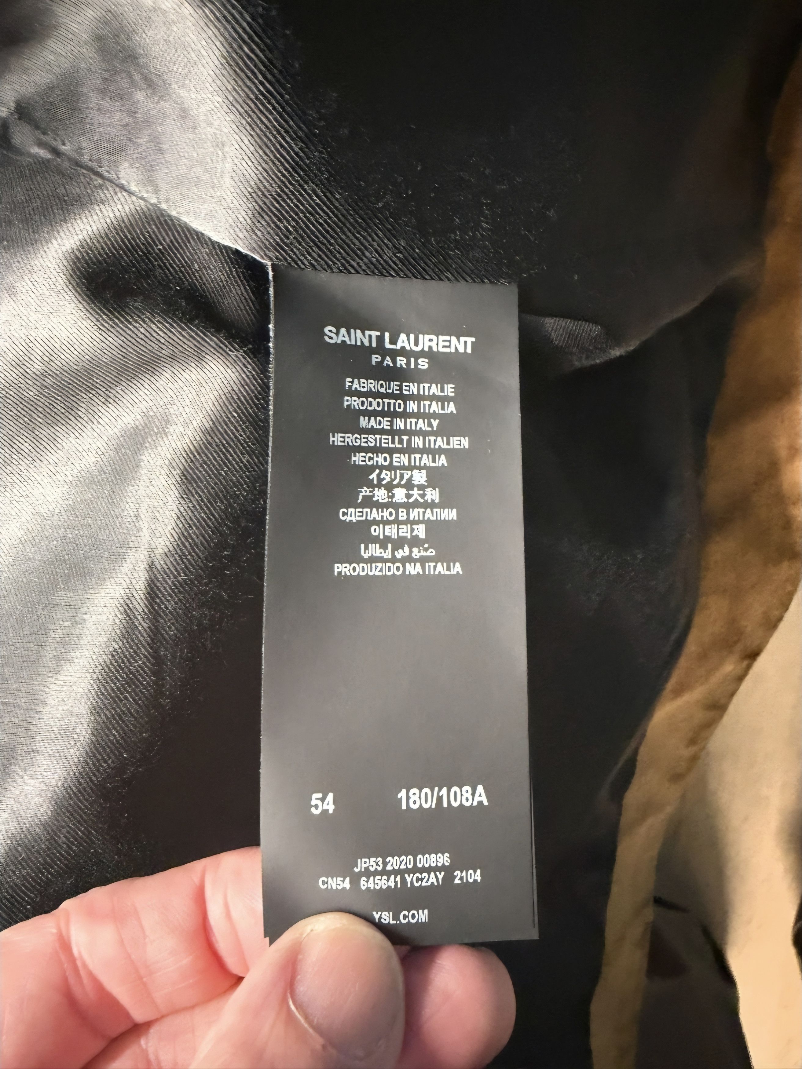 Yves Saint Laurent Saint Laurent Paris Suede Jacket – Cognac Brown, Size US L / EU 52-54 / 3 - 5 Thumbnail