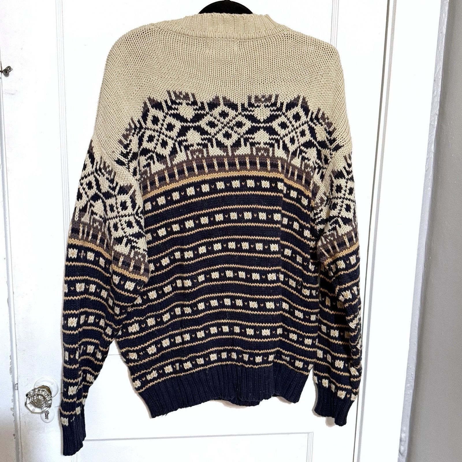 Eddie Bauer Vintage 90s Eddie Bauer Mens XL Nordic Knit Chunky Sweater Size US XL / EU 56 / 4 - 4 Thumbnail