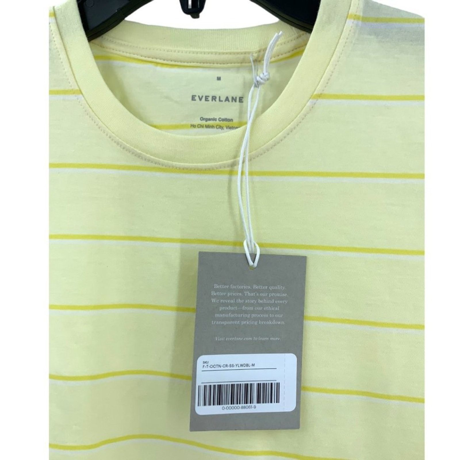 Everlane Everlane Organic Cotton Yellow Stripe Crewneck Tee Medium Size M / US 6-8 / IT 42-44 - 3 Thumbnail