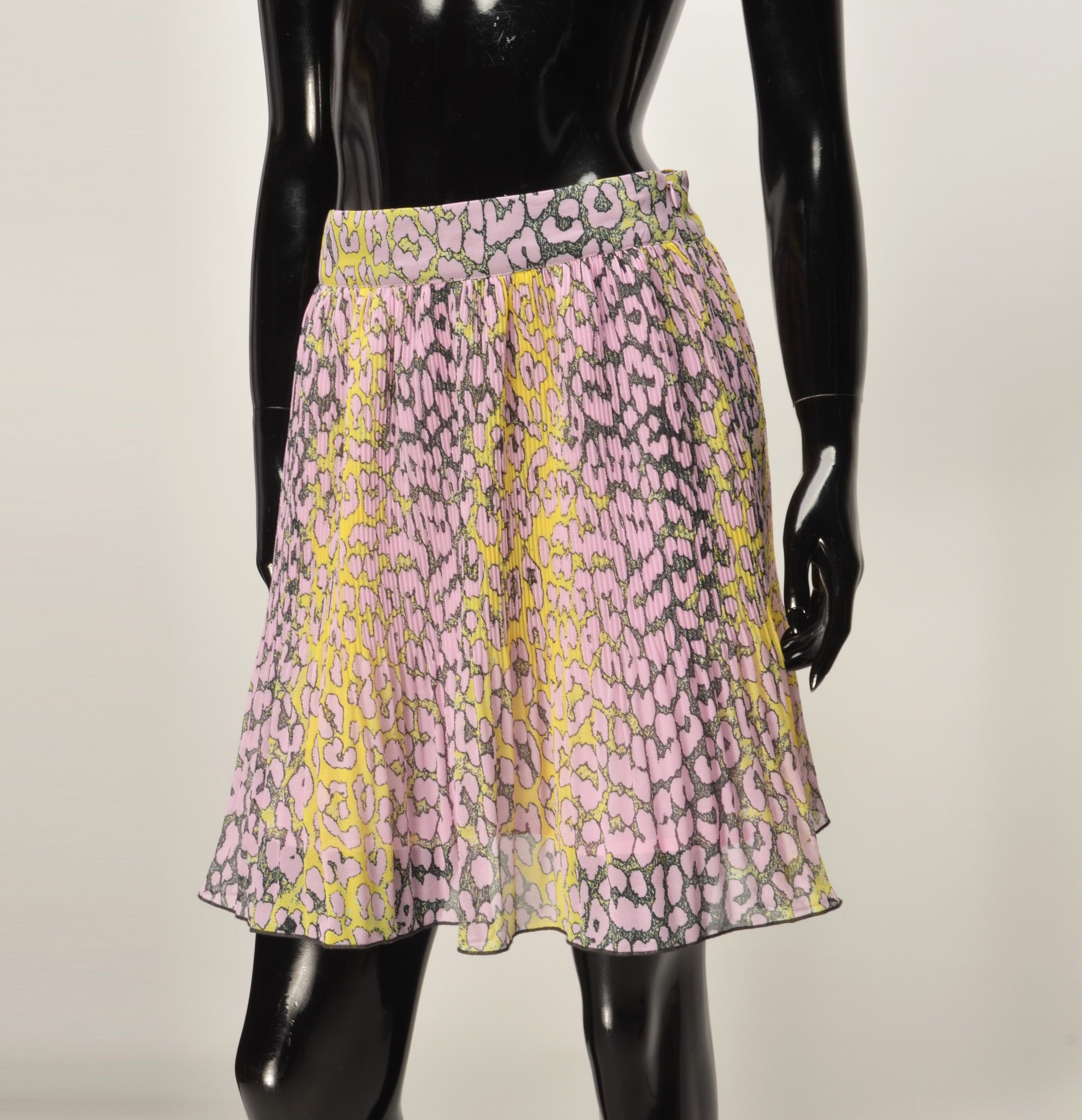 Ganni Ganni Mesh Animal Print Pleated Flared Mini Skirt Size 26" / US 2 / IT 38 - 2 Thumbnail