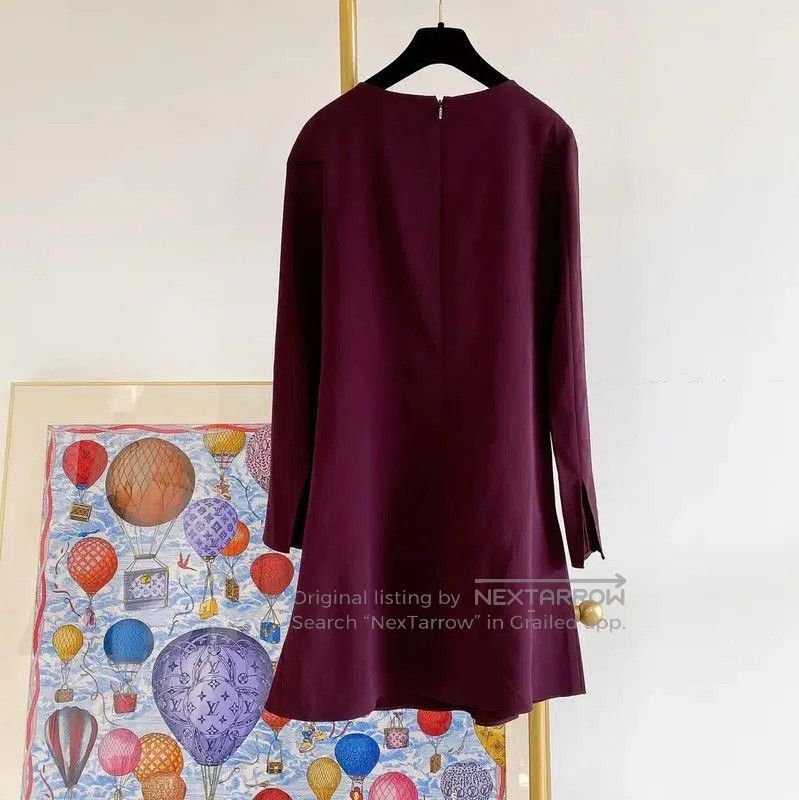 Versace Versace Long Sleeve Violet Dress for Women . Size XL / US 12-14 / IT 48-50 - 2 Thumbnail