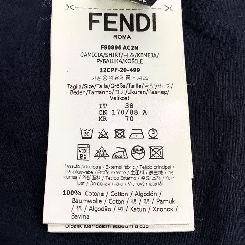 Fendi Fendi Black Long Sleeve Polo Shirt Size US S / EU 44-46 / 1 - 7 Thumbnail