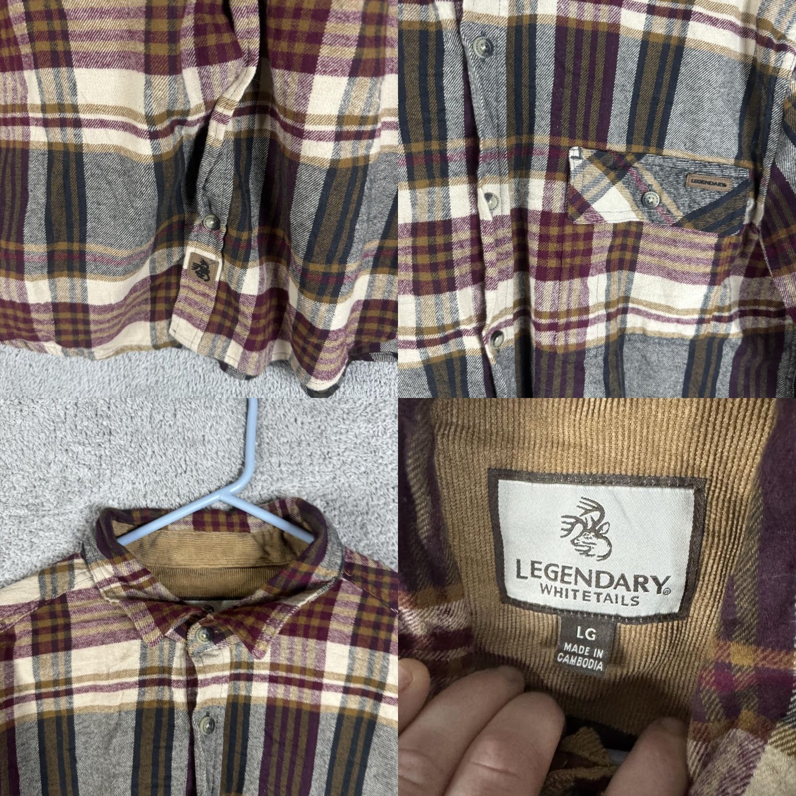 Vintage VINTAGE Legendary Whitetails Shirt Mens L Plaid Flannel Button Front Casual Outdoor Size US L / EU 52-54 / 3 - 8 Thumbnail