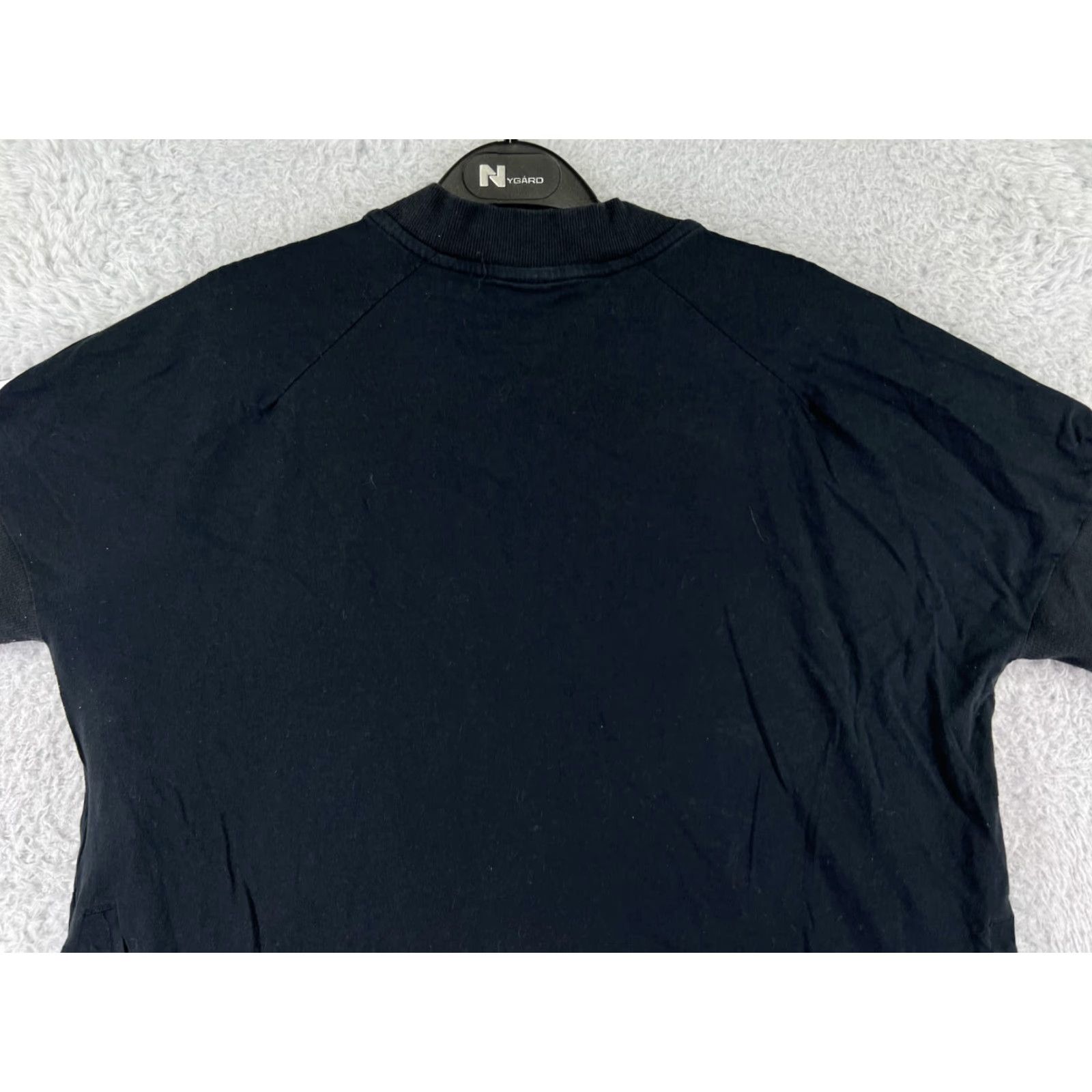 Adidas Adidas Shirt Mens Large Black Short Sleeve Open Sides Cuffed Sleeves Cotton Size US L / EU 52-54 / 3 - 7 Thumbnail