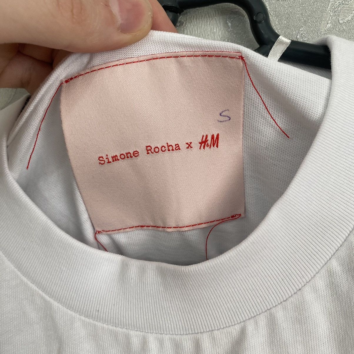 Band Tees SIMONE ROCHA X H&M WHITE COTTON APPLIQUE PEARL BEADED Size S / US 4 / IT 40 - 8 Thumbnail