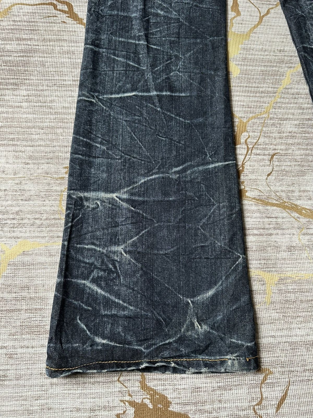 Japanese Brand FLARE Sky Bomber Claw Marks Design Denim Size US 34 / EU 50 - 13 Thumbnail