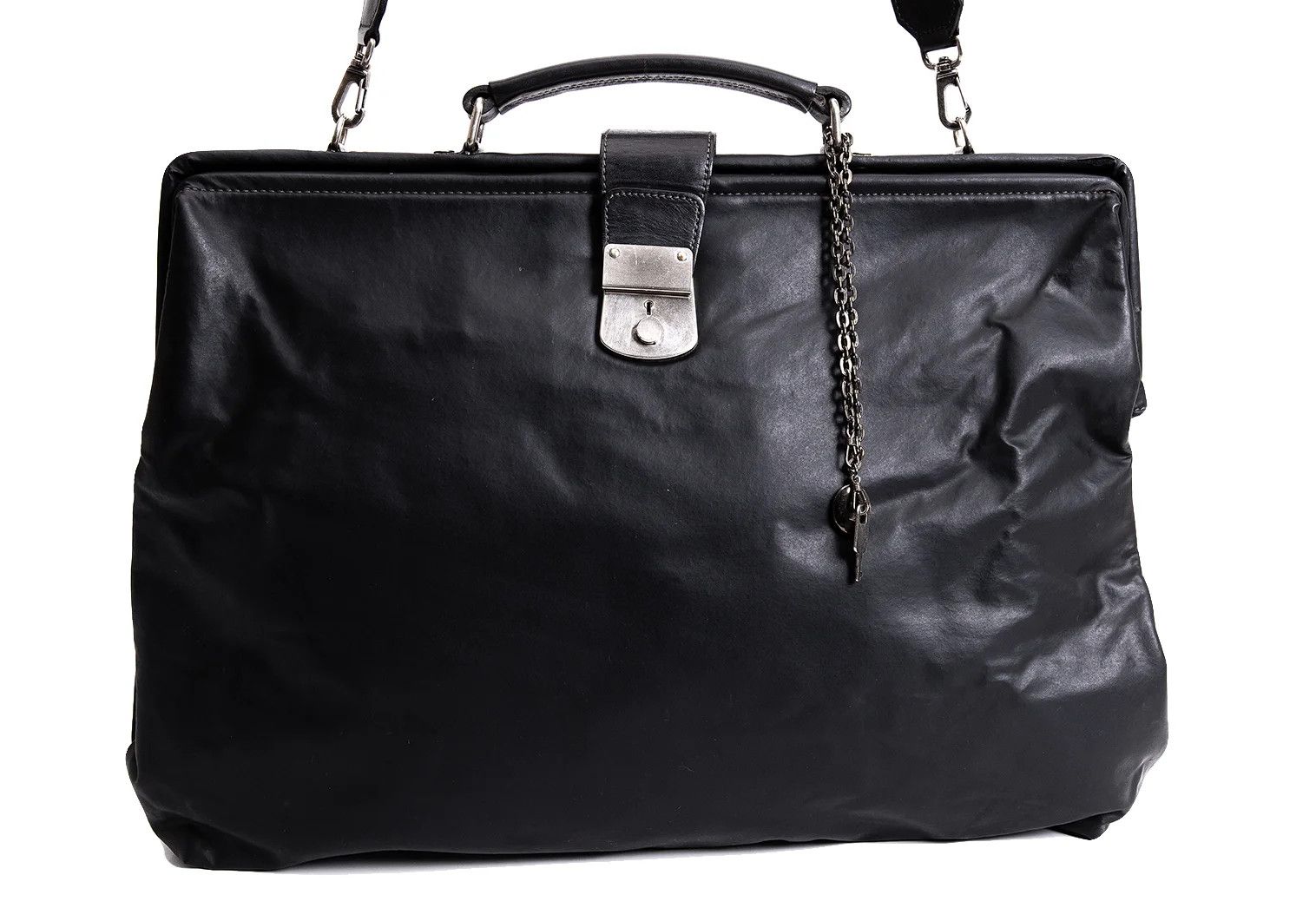 Jean Paul Gaultier Black Coated Doctor Bag with Damage and Discoloration Size ONE SIZE - 3 Thumbnail