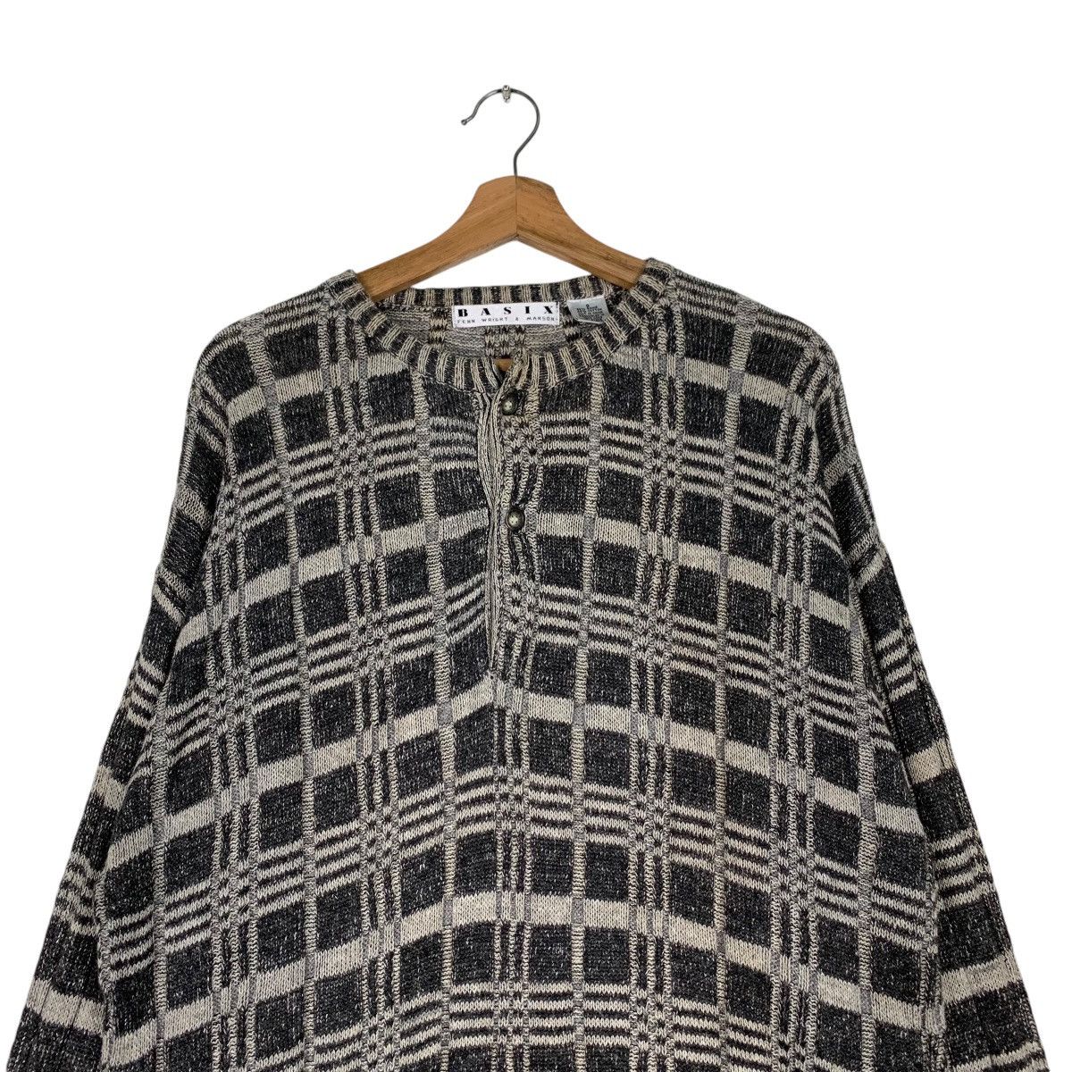 Vintage BASIX Fenn Wright & Manson Half Button Knit Sweater 1195-C54 Size US S / EU 44-46 / 1 - 2 Thumbnail