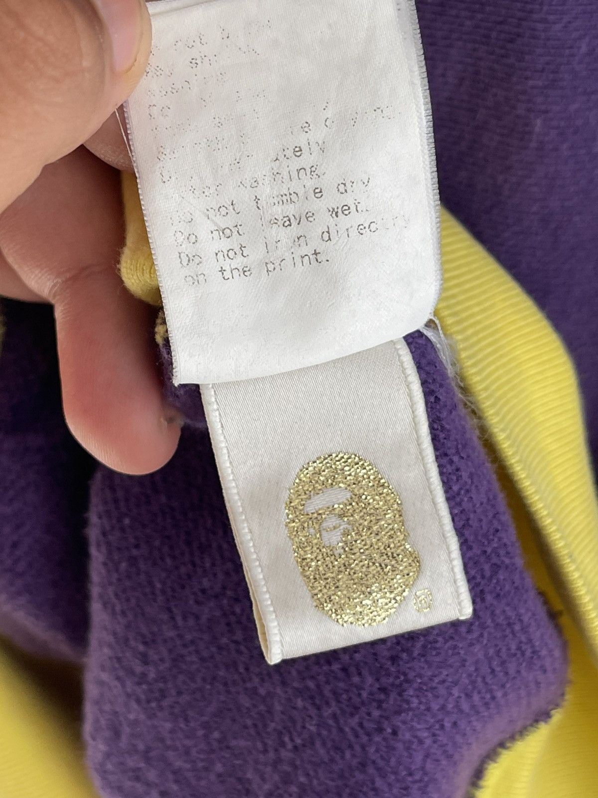 Bape OG Bape Spellout Logo Multicolor Zip Hoodie Purple Size US XL / EU 56 / 4 - 14 Thumbnail