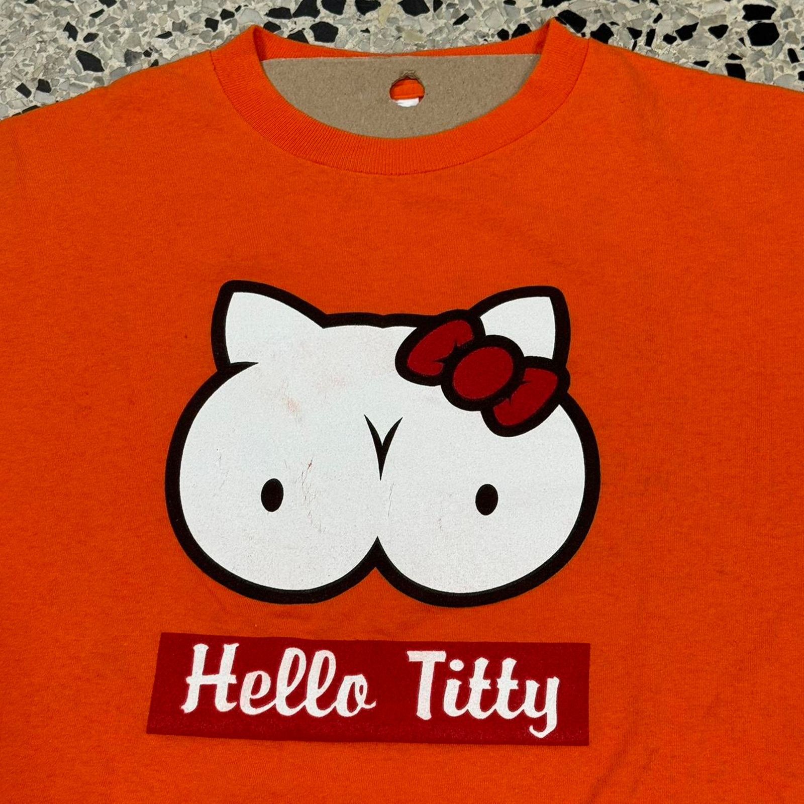 Kanye West VINTAGE Y2K HELLO TITTY PARODY TEE: Size US M / EU 48-50 / 2 - 2 Thumbnail