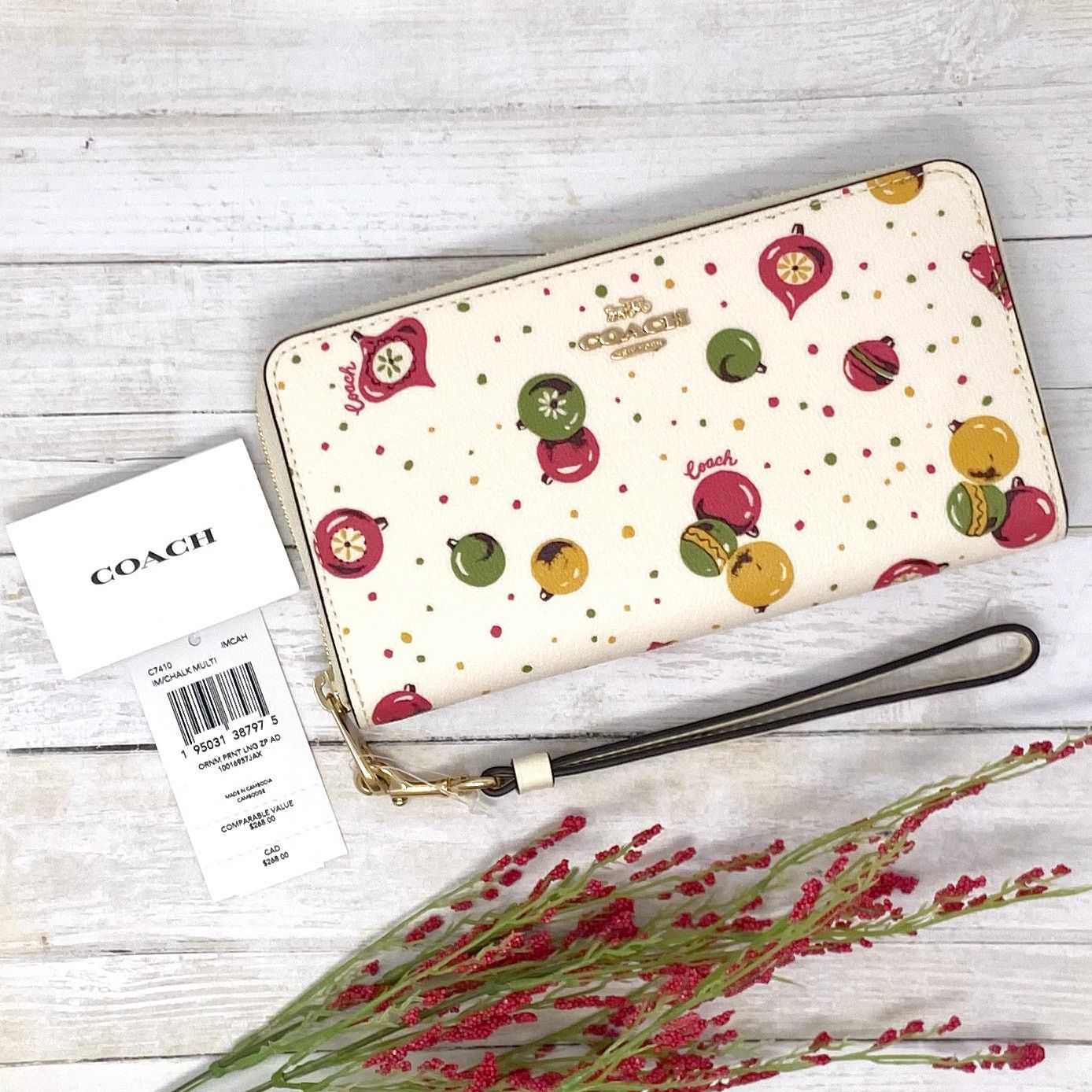 Coach Coach Long Zip Around Wallet Ornament Print C7410 Size ONE SIZE - 4 Thumbnail