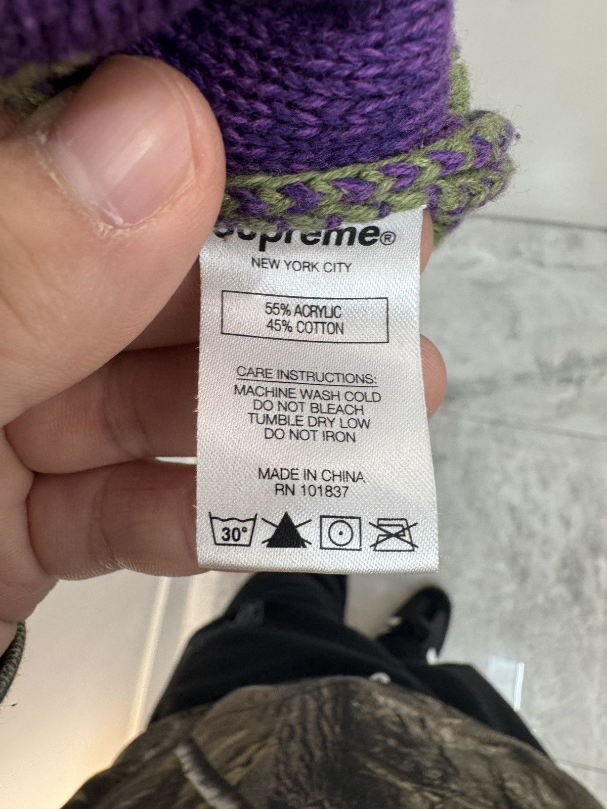 Supreme Supreme Olive and Purple Knitted Crewneck Sweater Size US S / EU 44-46 / 1 - 6 Thumbnail
