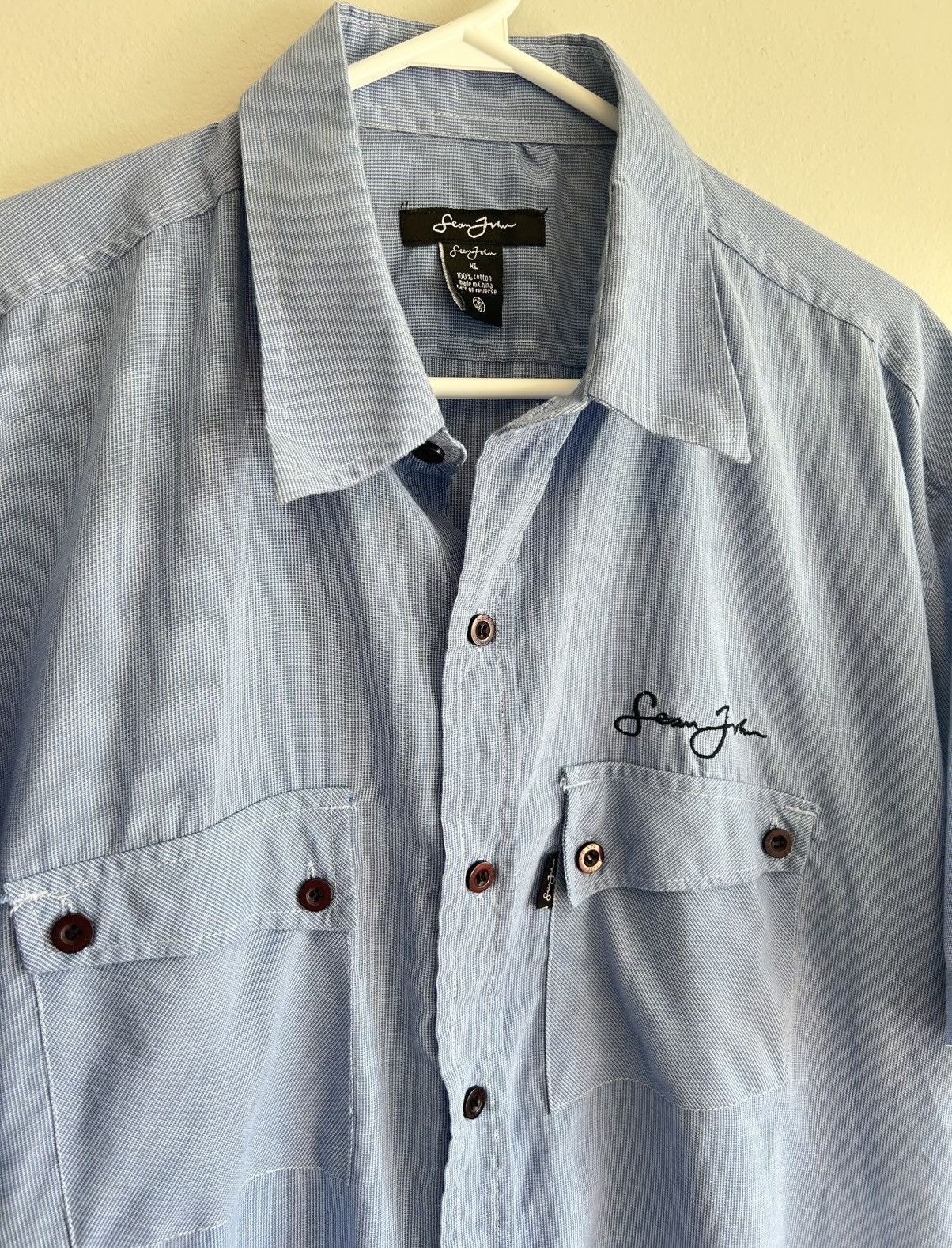 Sean John × Vintage Vintage Sean John Men’s Blue Button Up Shirt Size XL Size US XL / EU 56 / 4 - 6 Thumbnail