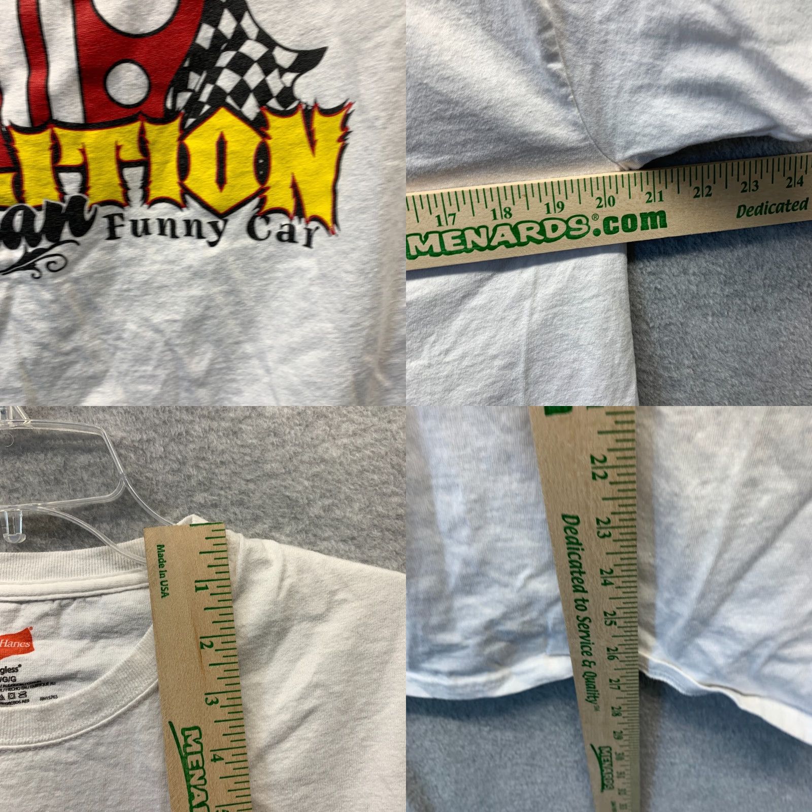 Hanes VINTAGE Demolition Man Shirt Hanes Mens Large White T-Shirt Funny Casual 2020s Man White Logo Crew Neck Short Sleeve Size US L / EU 52-54 / 3 - 8 Thumbnail
