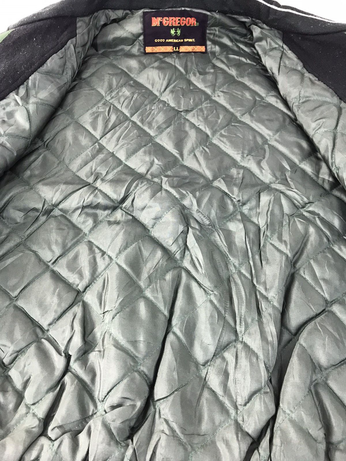 McGregor McGregor Varsity Jacket Wool Sleeve Quilted Padded Inner Size US L / EU 52-54 / 3 - 5 Thumbnail