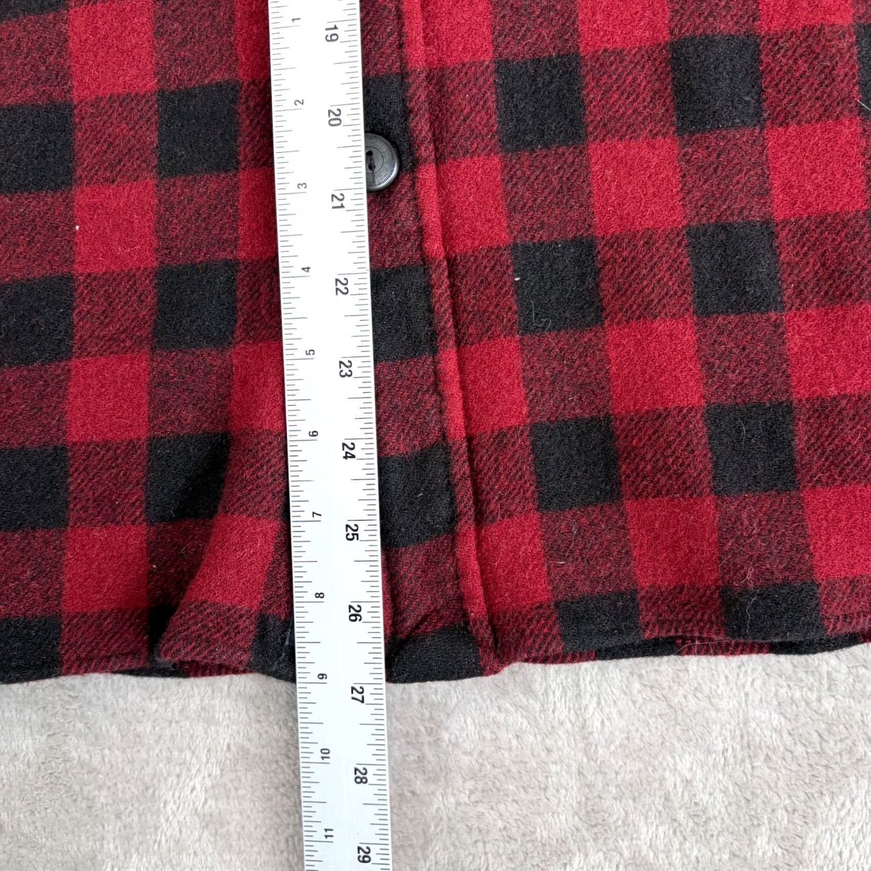 Polo Ralph Lauren VINTAGE Polo Ralph Lauren Workshirt Shirt Men Large Red Plaid Wool Elbow Patch Button-Up Long Sleeve Casual Travel 47in Chest Designer Grunge Preppy Size US L / EU 52-54 / 3 - 6 Thumbnail