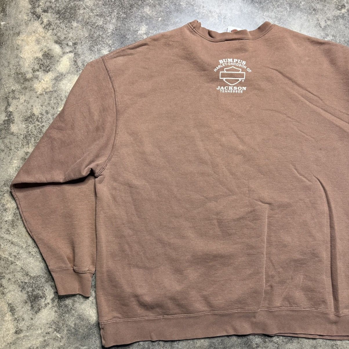 Vintage vintage harley davidson baggy biker faded brown sweatshirt Size US XL / EU 56 / 4 - 6 Thumbnail