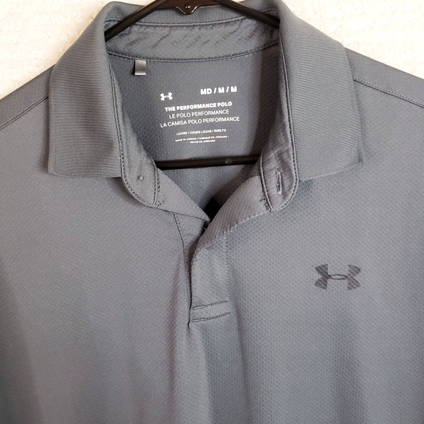 Under Armour Under Armour Shirt Mens Medium Gray Polo HeatGear Performance Short Sleeve Size US M / EU 48-50 / 2 - 3 Thumbnail