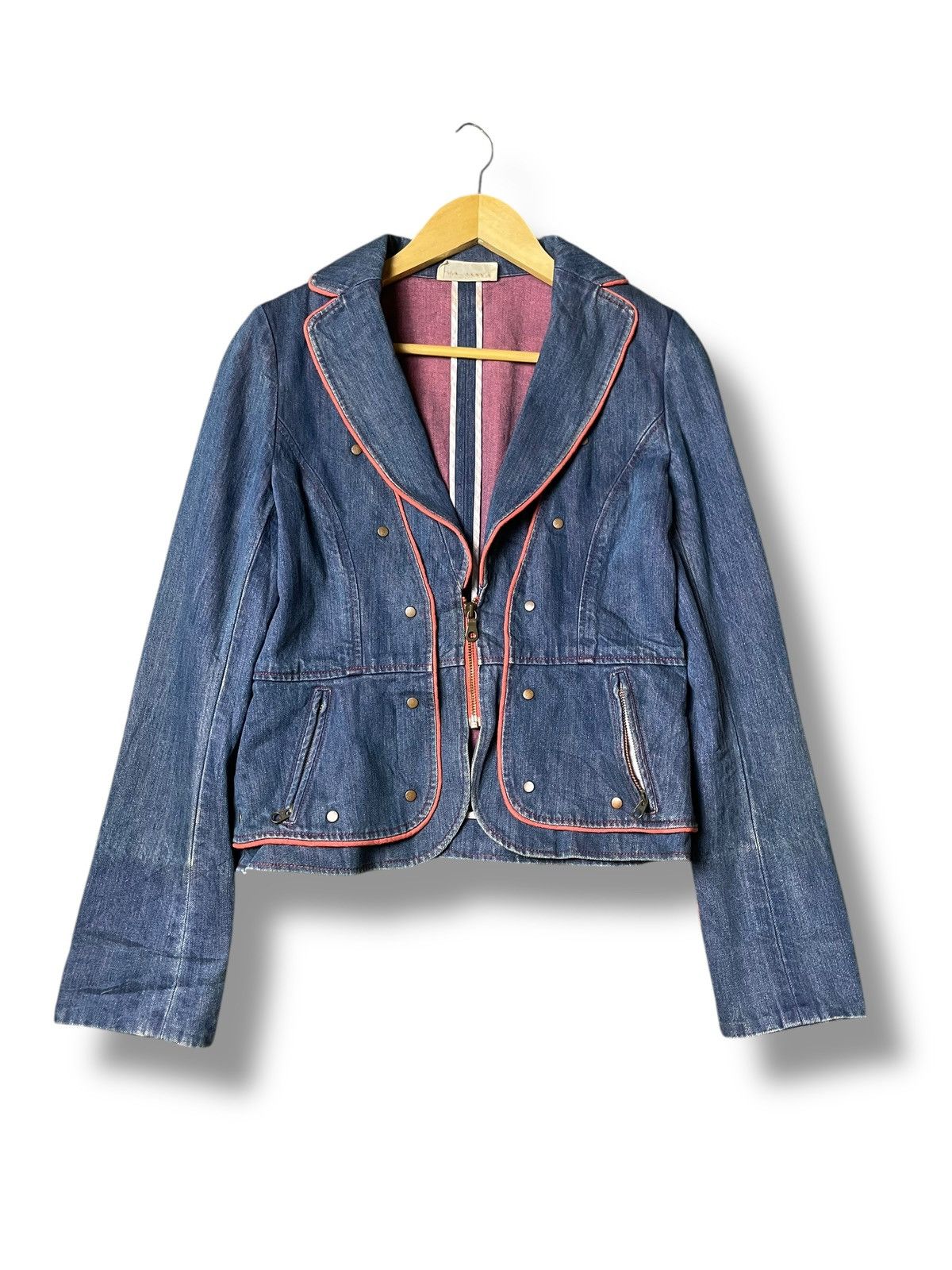 Japanese Brand × Vintage MJO VJAGGJO Brand Denim Crop Jacket (108) Size US XXS / EU 40 - 1 Thumbnail