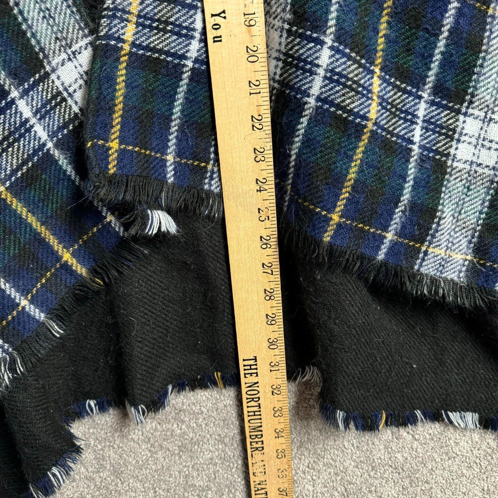 Other Vintage Shawl One Size Plaid Fringe Open Front Academia Cozy Size ONE SIZE - 5 Thumbnail