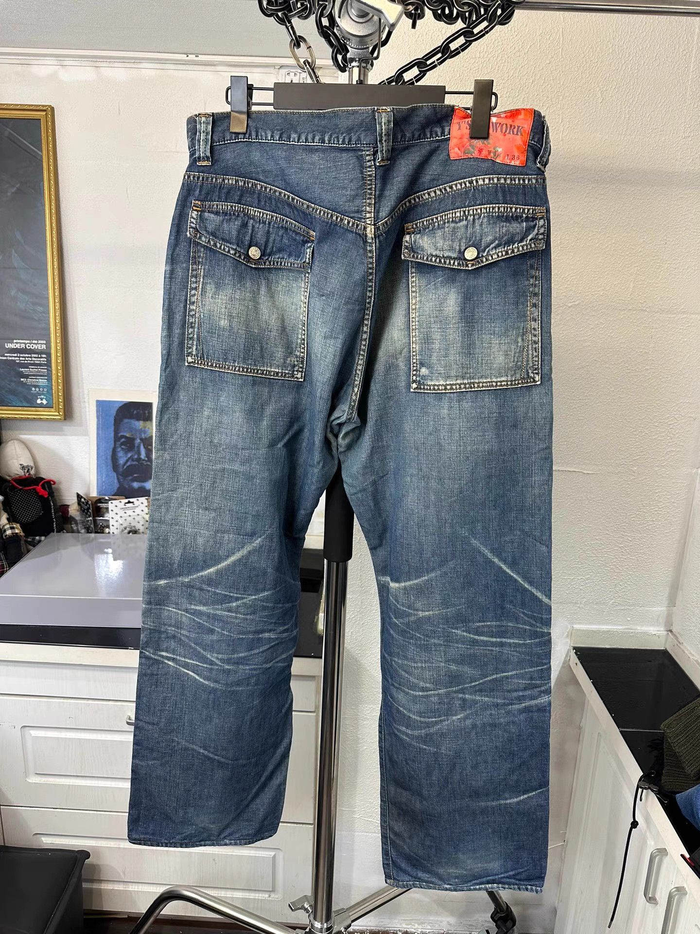 Yohji Yamamoto Yohji yamamoto y's for men Washed Floral Bud Jeans K20 Size US 33 - 5 Thumbnail