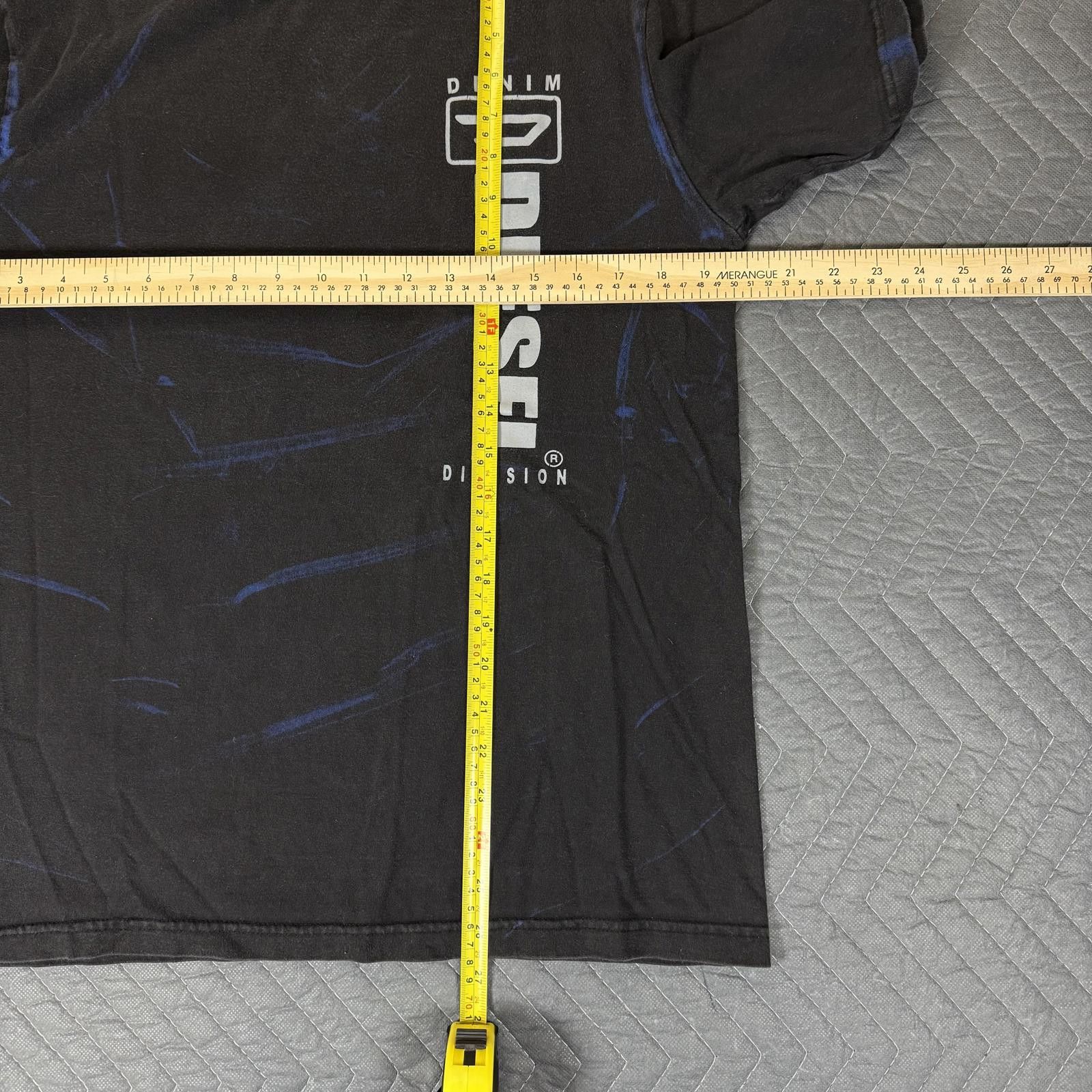 Diesel Y2K Diesel T Shirt Mens Medium Black Denim Division Size US M / EU 48-50 / 2 - 2 Thumbnail
