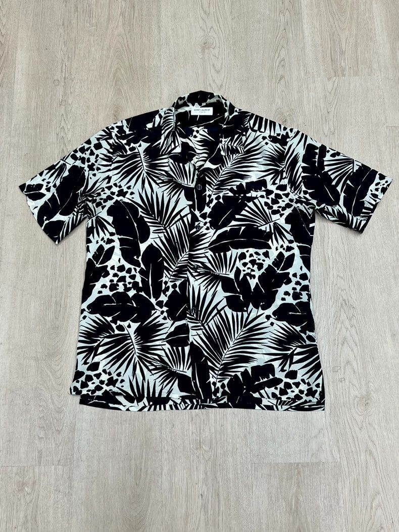 Saint Laurent Paris Saint Laurent Paris Saint Laurent Short Sleeve Silk Shirt- Size US M / EU 48-50 / 2 - 1 Thumbnail